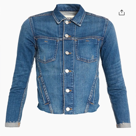 L'AGENCE Jackets & Blazers - L'AGENCE Janelle Blue Denim Jacket